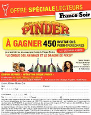 Cirque Pinder places gratuites