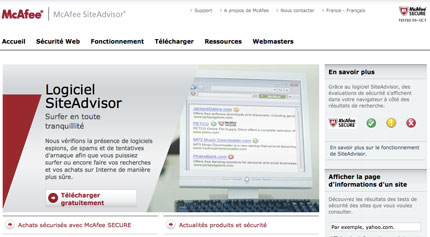 SiteAdvisor McAfee