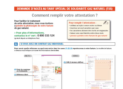 Tarif social gaz naturel