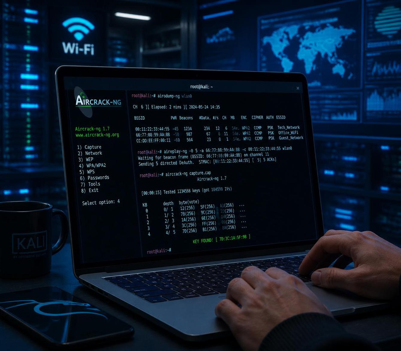 découvrez comment aircrack-ng identifie et exploite les failles de sécurité des réseaux wi-fi, un outil essentiel pour tester et renforcer la protection de vos connexions sans fil.