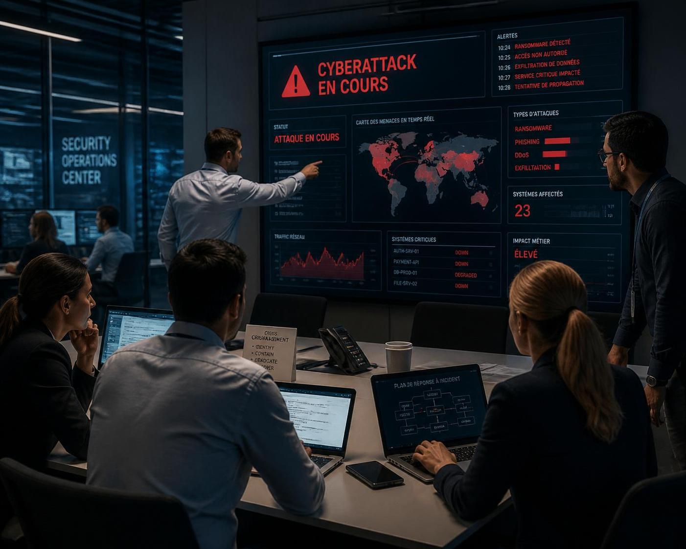 découvrez comment les entreprises réagissent face à une cyberattaque en cours, les stratégies mises en place pour protéger leurs données et assurer la continuité de leurs activités.