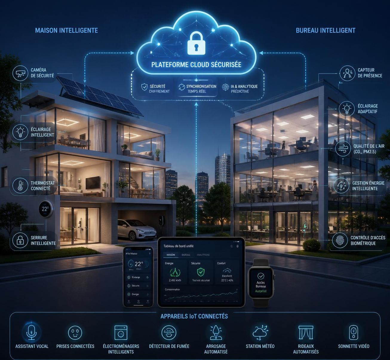 forticloud est une plateforme sécurisée qui vous permet de gérer facilement tous vos objets connectés au quotidien, assurant protection et contrôle optimal de vos données.