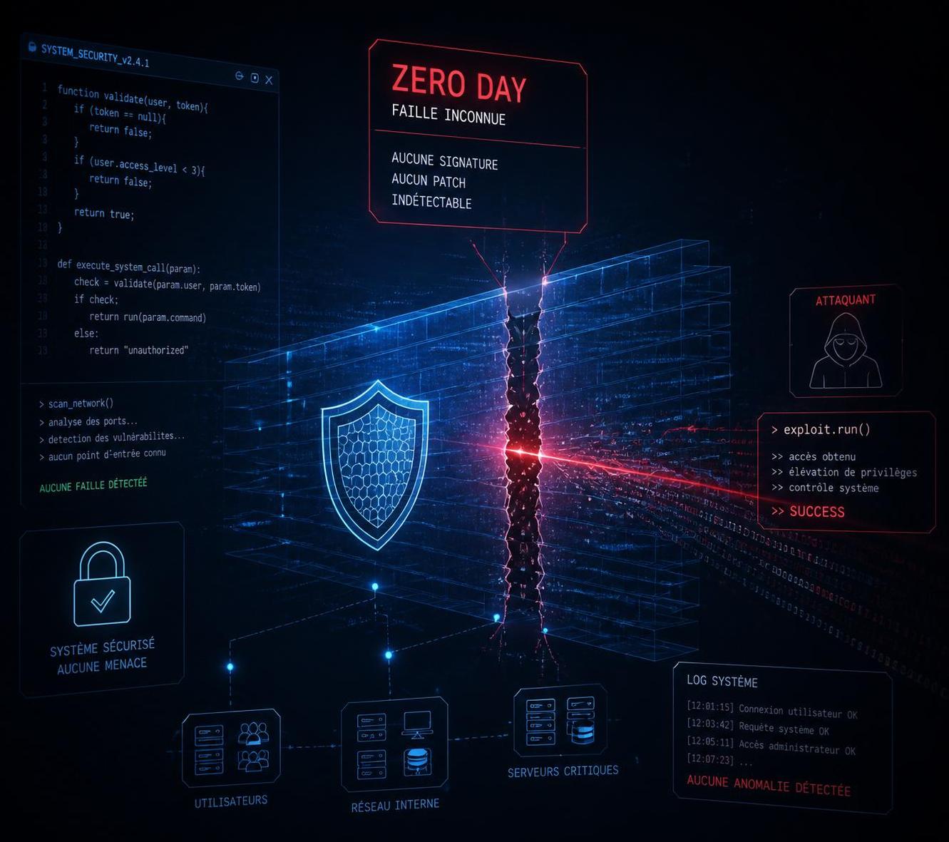 découvrez comment les failles zero day, encore inconnues des experts, représentent une menace majeure pour la cybersécurité mondiale et pourquoi il est crucial de s'en protéger.