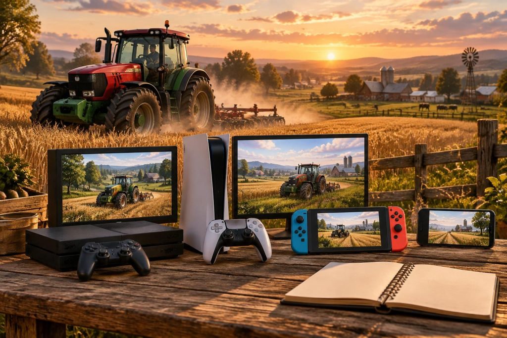découvrez la date de sortie de farming simulator 24 et sa disponibilité sur ps4, ps5, nintendo switch et mobile.